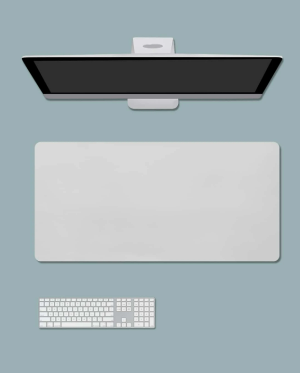 1pc Plain PU Waterproof Mouse Pad For Office & Home