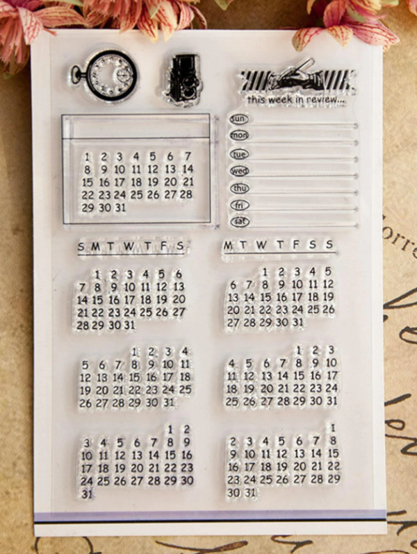 1pc Calendar Design Stamp