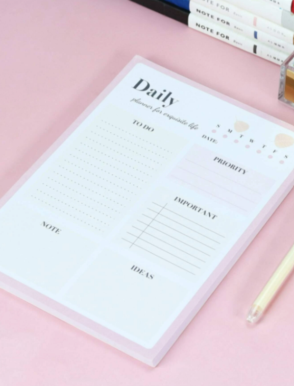 1pc Letter Graphic Plan Notebook