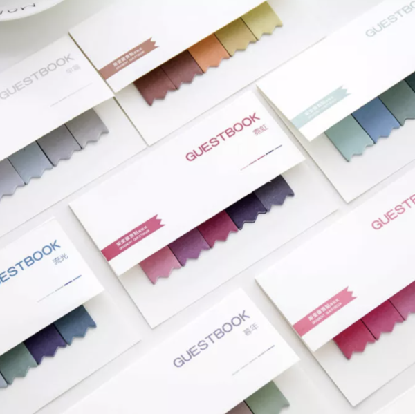 Self-adhesive sticky note with colored pastel strip - Classic.STICKY NOTE MEMO IT