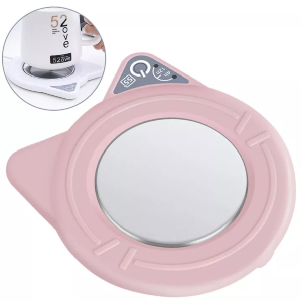 USB Cartoon Pattern Portable Beverage Warmer Glass Coaster Heater for Home Office.