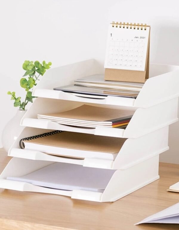Clear Document Tray, White Color