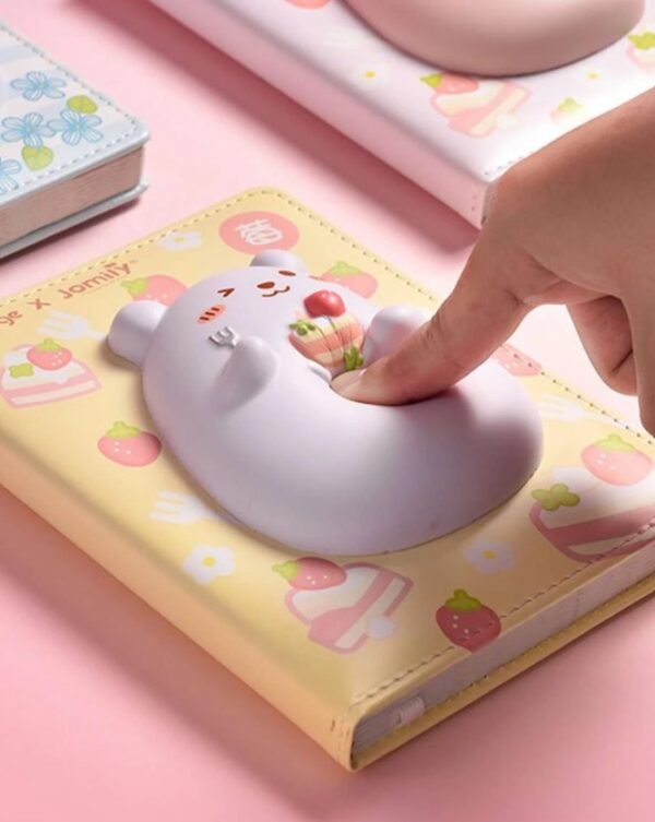 Soft Plush Cartoon Bear Notebook