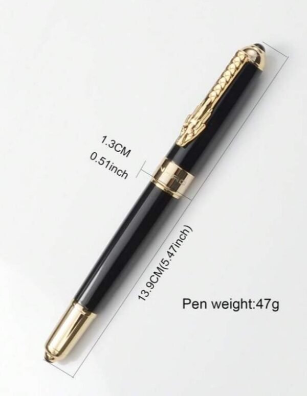 1pc Solid Color Dragon Head Decor Fountain Pen - Image 2