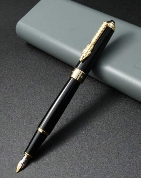 1pc Solid Color Dragon Head Decor Fountain Pen - Image 3