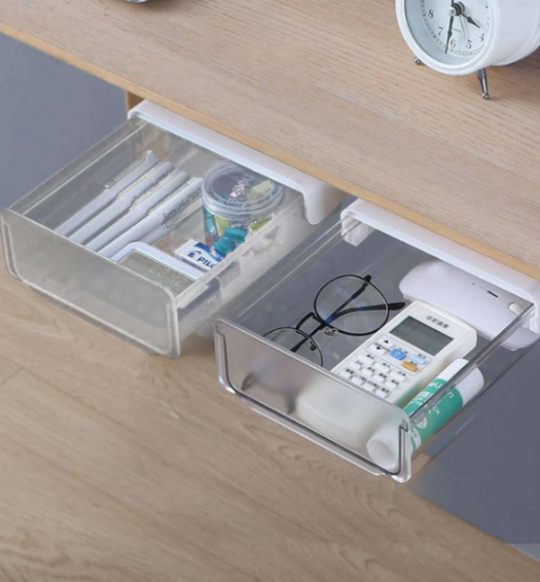 1pc Clear Desk Supplies Holder