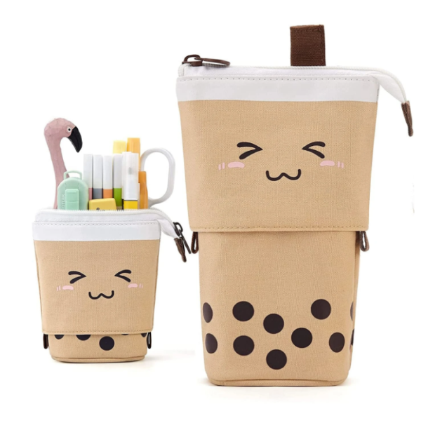 1pc Milk Tea Design Pencil Case