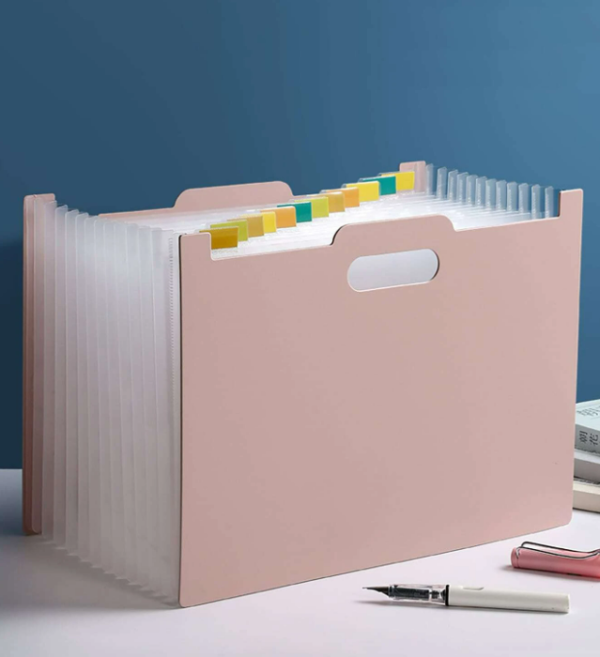 1pc Random Vertical Organ Pack Examination Paper Storage And Sorting Multi-layer File Folders Students With Classification Expansion Bag