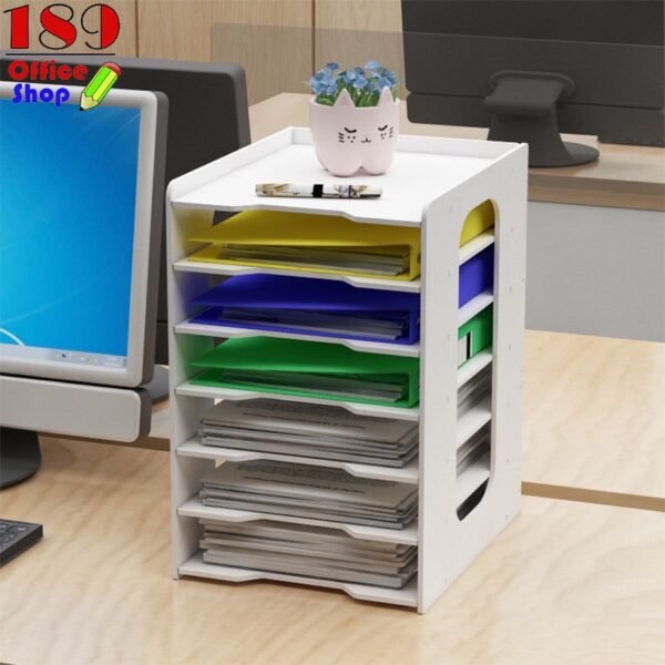 ชั้นวางเอกสาร A4 ถาดใส่เอกสาร ชั้นวางกระดาษ - Image 2