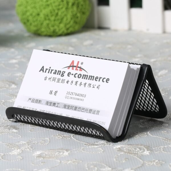 *1pcs* ชั้นวางนามบัตร แบบตั้งโต๊ะ สแตนเลสคุณภาพดี ชั้นวางสำหรับนามบัตร Business Card Holder Name Card Holder