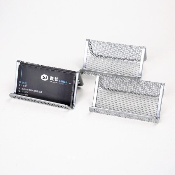 *1pcs* ชั้นวางนามบัตร แบบตั้งโต๊ะ สแตนเลสคุณภาพดี ชั้นวางสำหรับนามบัตร Business Card Holder Name Card Holder - Image 2